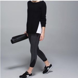 Lululemon Refine Crop Cotton Leggings Gray